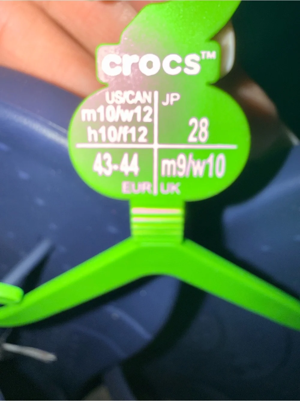 Crocs Flip Navy Blue Unisex Sandals Men’s 10 Women’s 12 NWT